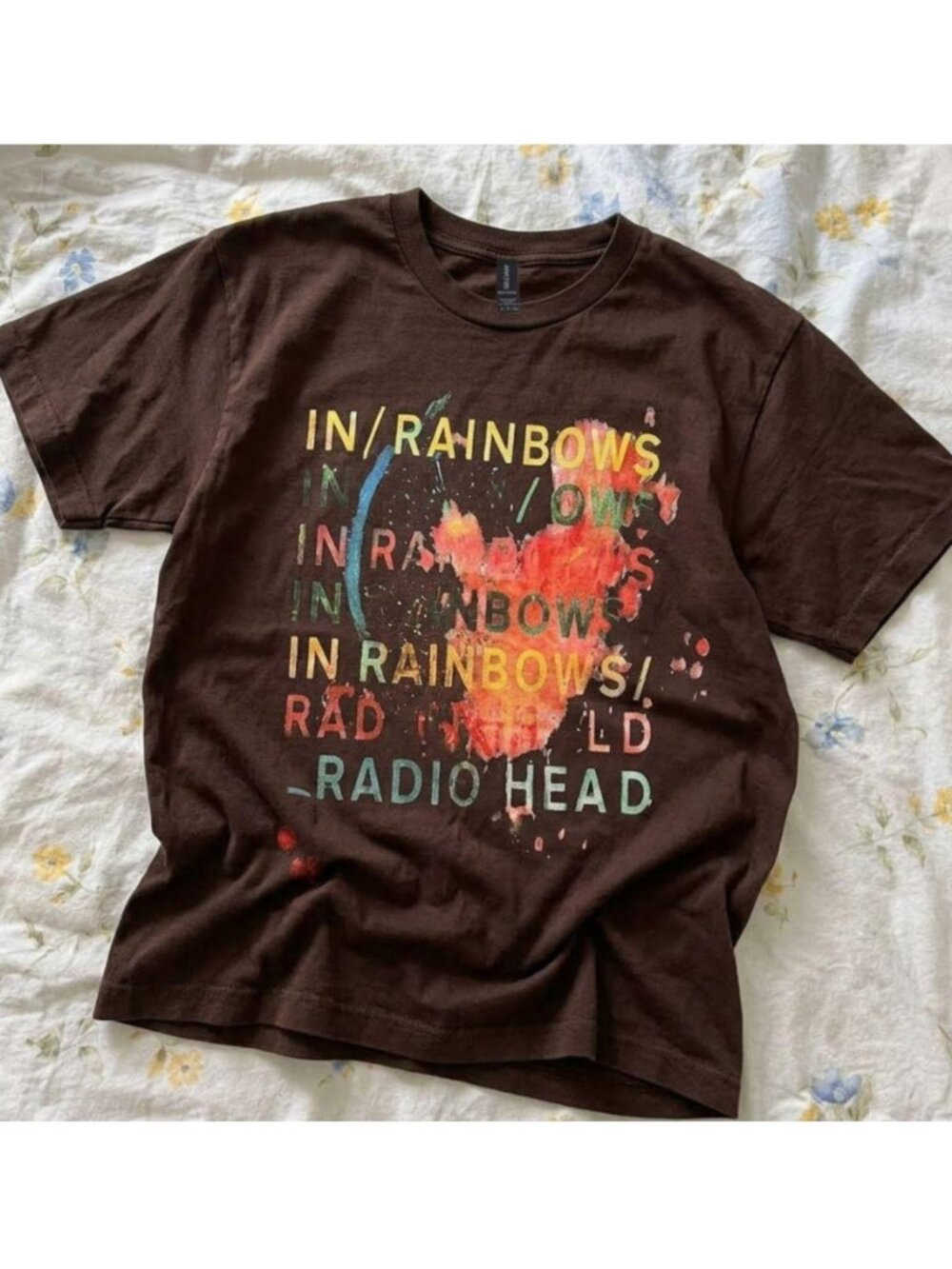 Brown Radiohead In Rainbows Tshirt